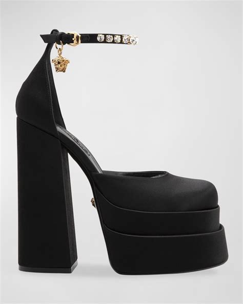 versace heels medusa|versace platform heels open toe.